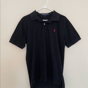 U.S. POLO ASSN. Black Collard Polo Shirt Mens Size M